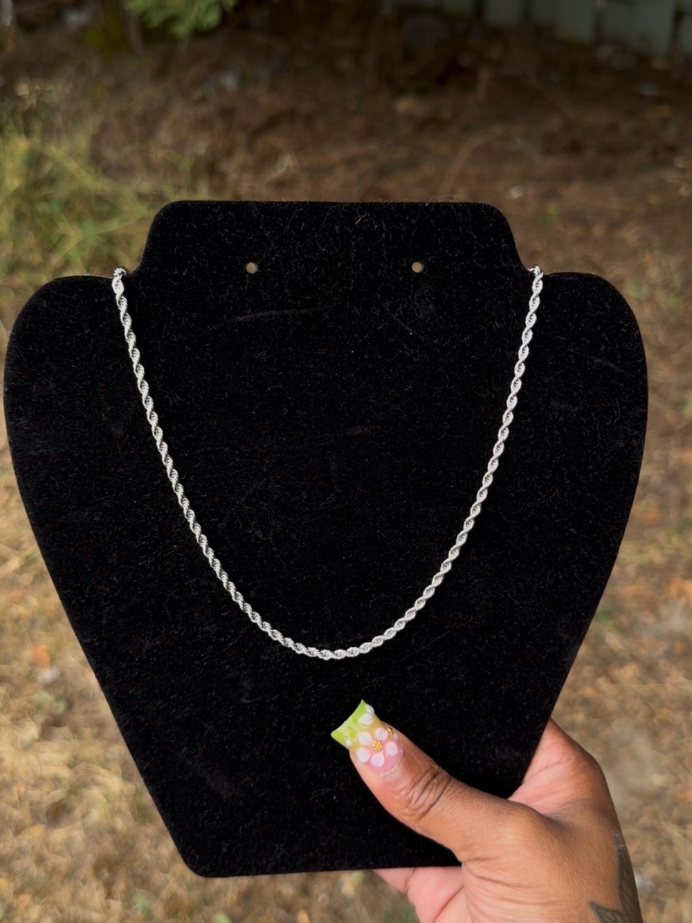 Sterling Rope Chain Necklace in Silver
